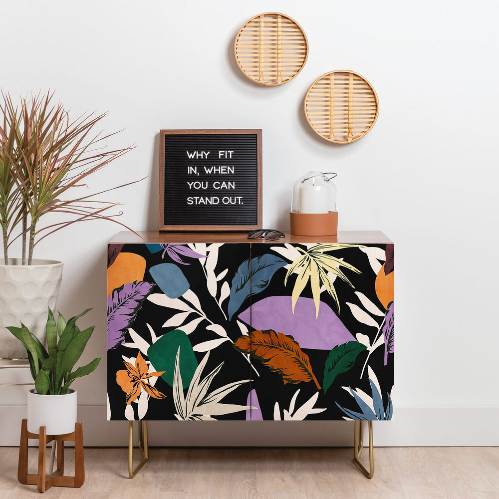 Leaf Colorful Jungle | Credenza — Luster and Fox